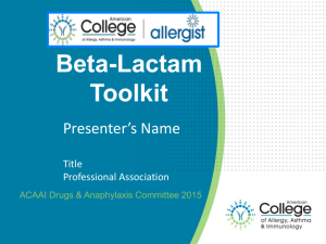 Beta-lactam toolkit lecture