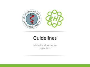 CME- Guidelines Mar 2015 - Southern African HIV Clinicians