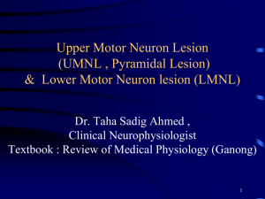 Motor lesions , student's