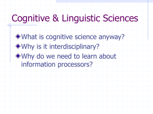 ppt - Cognitive, Linguistic & Psychological Sciences