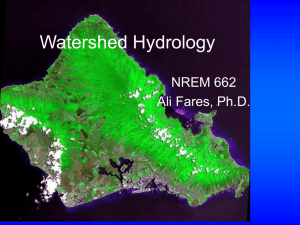 Watershed Hydrology - College of Tropical Agriculture and Human