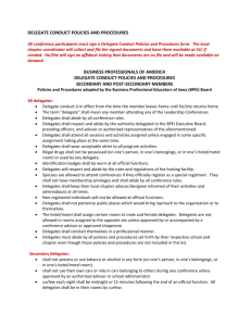 Delegate Policies & Procedures Form