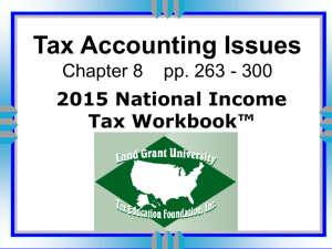 Ch 8 Tax Accounting