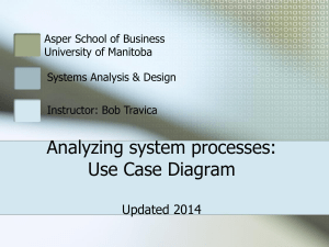 Analyzing system processes: Use Case