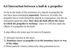 Chapter VI: Propulsion of ships (part2)