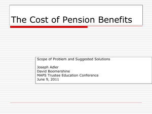 The Cost of Pension Benefits