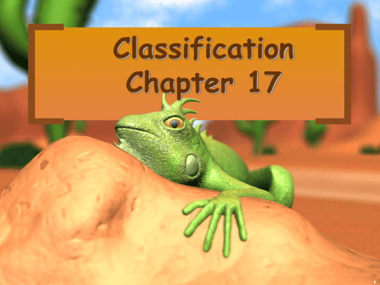 Ch 17 Classification Green Local Schools