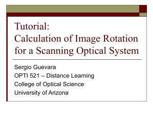 Tutorial: Calculation of Image Rotation for a Scanning Optical System