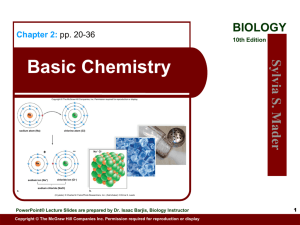 Basic Chemistry - Biology Junction