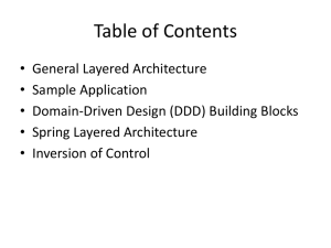 Layered Architectures and Domain