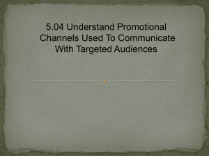 5.04 Promotional Channels