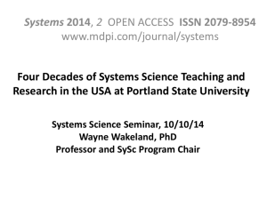 Four Decades of Systems Science Teaching and Research in the