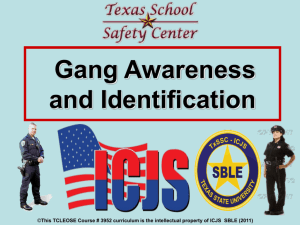 SBLE Basic Gang Awareness & ID