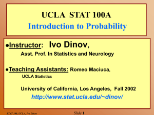 LLN, CLT - UCLA Statistics
