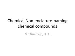 Ch. 6 Nomenclature Notes