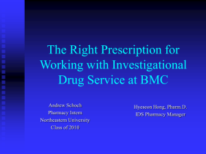 Do all study drugs need to be stored and dispensed by BMC
