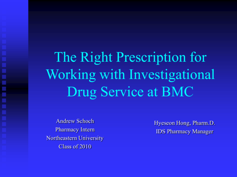 Do All Study Drugs Need To Be Stored And Dispensed By BMC