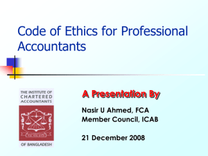 Code of Ethics for Professional Accountants