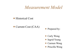 Historical Cost Model