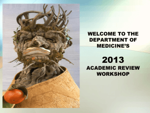 WELCOME TO THE DEPARTMENT OF MEDICINE'S 2006