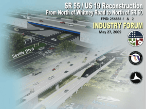 SR 55/ US 19 Reconstruction Industry Forum PowerPoint