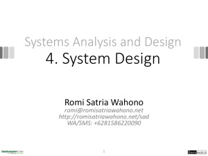 System Design - Romi Satria Wahono