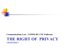 Com260: Invasion of Privacy