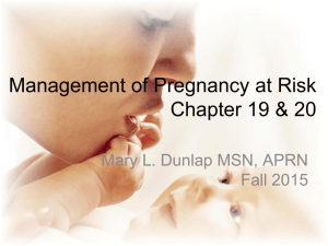 Lecture 2 Chapter19 ,20 High Risk Pregnancy 2015 Student's