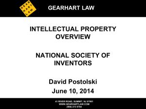 Intellectual Property (IP) primer for Inventors.