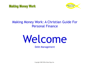 Making Money Work CD-RW Debt Management PowerPoint