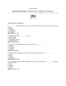 Chapter 20 – 16th Century Art in Italy