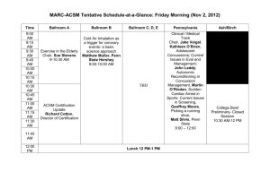 MARC-ACSM Schedule-at-a-Glance - American College of Sports