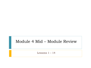 Module 4 Mid * Module Review