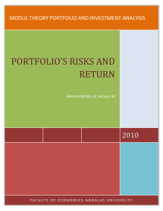 portfolio*s risks and return - Repository Universitas Andalas