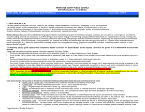 6th Grade - 2nd nine weeks - Department of Social Sciences