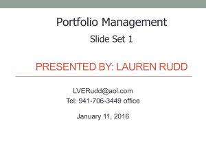 Portfolio Management January 2016 slide set 1