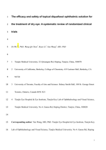 The efficacy and safety of topical diquafosol ophthalmic solution for
