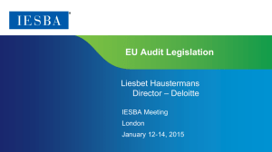 EU audit legislation * towards implementation