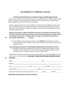 (SAP) Appeal Form - Baltimore City Community College