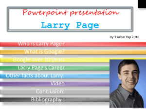 Powerpoint presentation Larry Page - CY-001