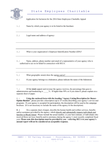 SECA Application - Rhode Island State Employees Charitable Appeal