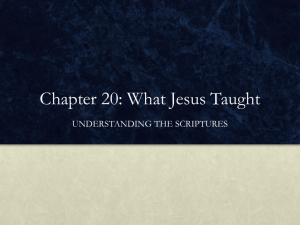 Chapter 20: What Jesus Taught