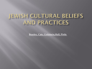 Jewish Cultural Beliefs and Practices