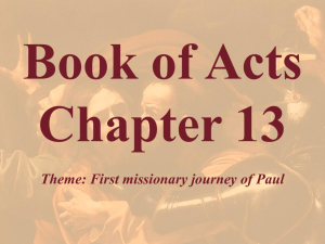 Acts Chapter 13 - Bible Study Resource Center