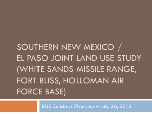 Southern New Mexico / El Paso Joint Land use