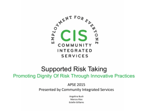 Innovative Practices. supprted risk taking