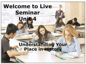Welcome to Live Seminar Unit 4