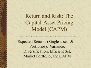 Return and Risk: The Capital