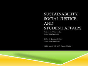 ACPA 2015 Environmental Justice and Student Affairs