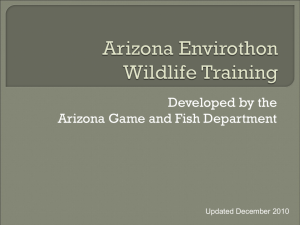 Wildlife PowerPoint - Arizona Envirothon